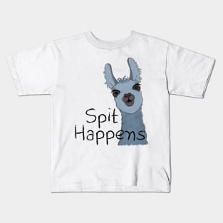 Cute llama spit happens Kids T-Shirt